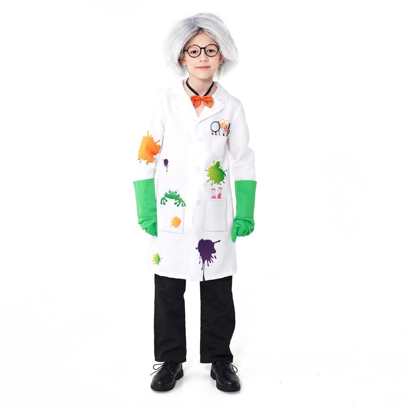 Science geek Cosplay Costume Outfits Halloween Carnival Suit For Kids Children