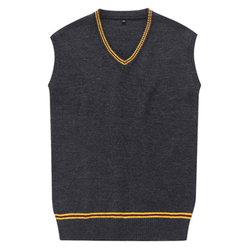 Seaehey Gryffindor Sweater Hufflepuff Pullover Ravenclaw Cosplay Slytherin Kostüm V Neck Sleeveless Knitted Sweater Gryffindor Vest Sweatshirt Wizard Robe Halloween Carnival