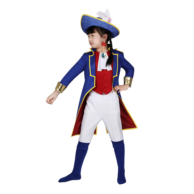 VeeGet Kids Children Game Princess Peach: Showtime! 2024 Swordman Peach Blue Outfits Cosplay Costume