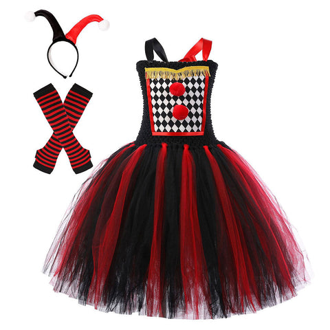 VeeGet Kids Children Movie IT Pennywise Red DVeeGet Kids Children Movie IT Pennywise Red Tutu Dress Outfits Cosplay Costume Halloween Carnival Suit GirlKidsCostumeress Outfits Cosplay Costume 