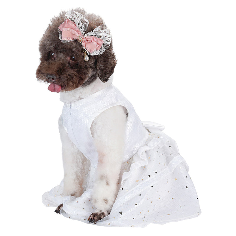 sequined Dog Dress Pet Dogs Tutu Dress Halloween Carnival Party Suit sleeveless