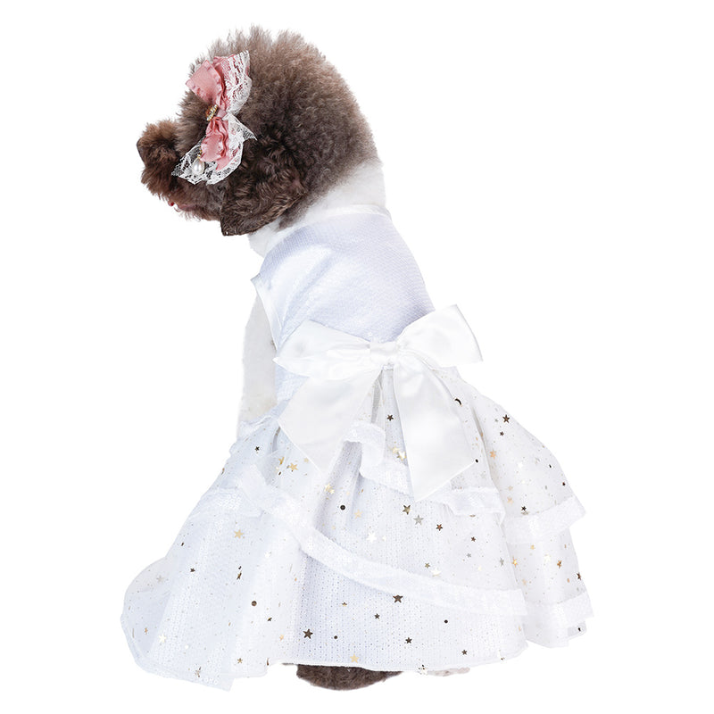 sequined Dog Dress Pet Dogs Tutu Dress Halloween Carnival Party Suit sleeveless