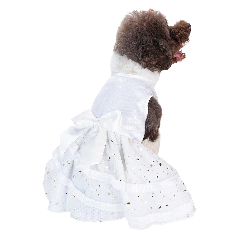 sequined Dog Dress Pet Dogs Tutu Dress Halloween Carnival Party Suit sleeveless