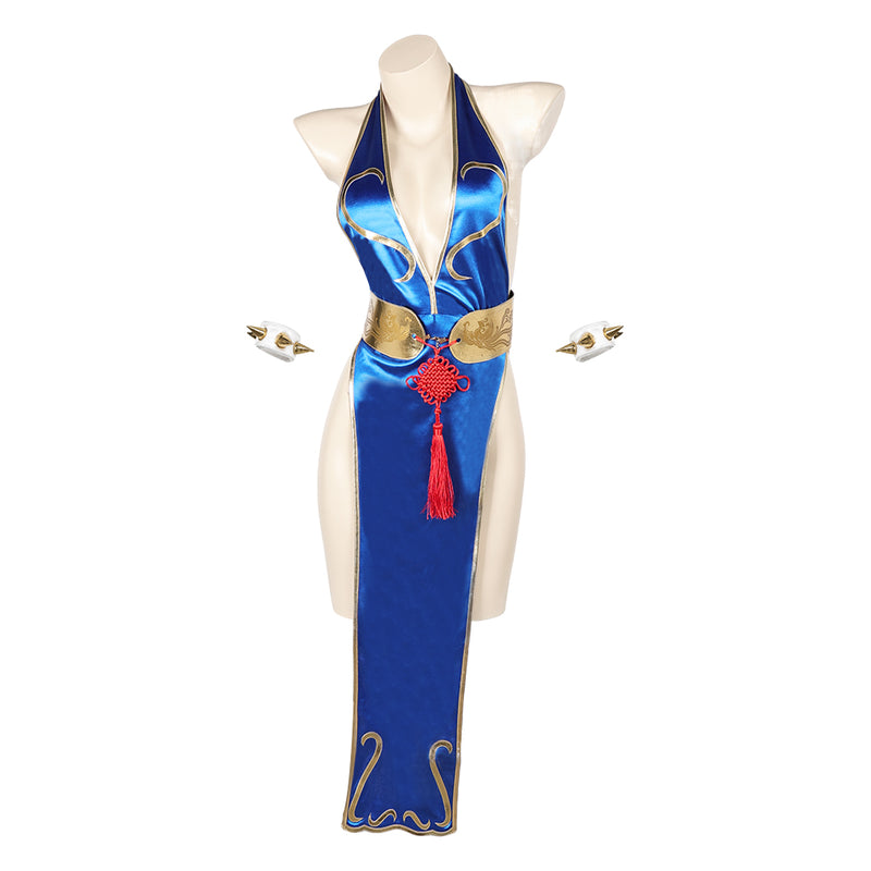 sexy lingerie sexy cheongsam Street Fighter high slit Chun Li halloween Cosplay Costume Outfits Halloween Carnival Suit