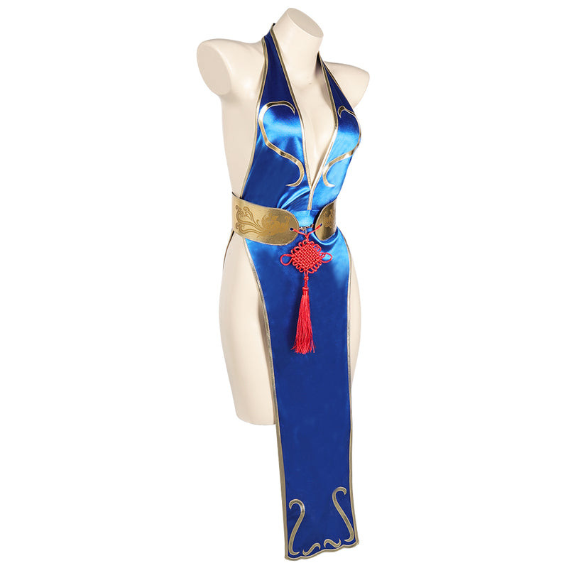 sexy lingerie sexy cheongsam Street Fighter high slit Chun Li halloween Cosplay Costume Outfits Halloween Carnival Suit