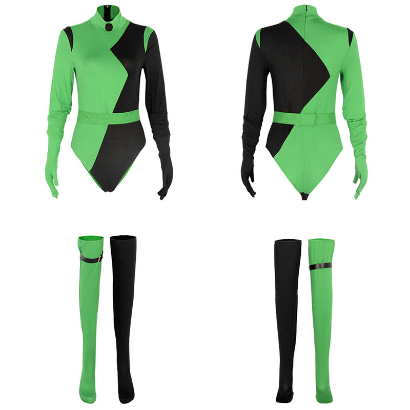 Shego Cosplay Costume Women Jumpsuit Fantasia Outfits Halloween Carnival Party Suit