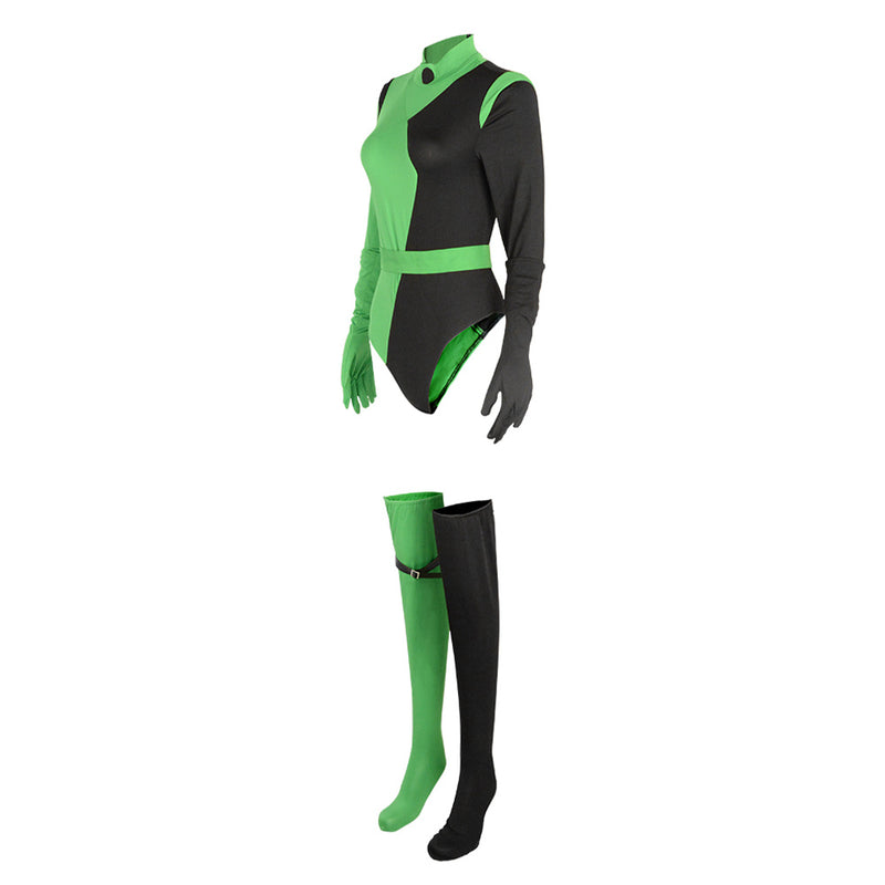 Shego Cosplay Costume Women Jumpsuit Fantasia Outfits Halloween Carnival Party Suit