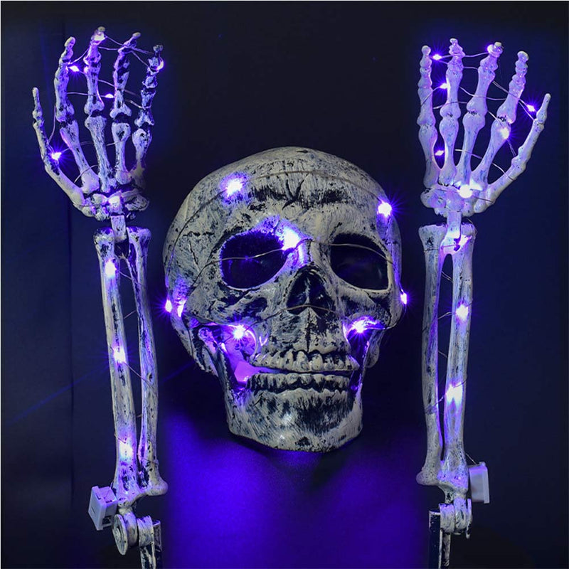 Skeleton Skull Halloween Decoration Haunted House Decor Prop