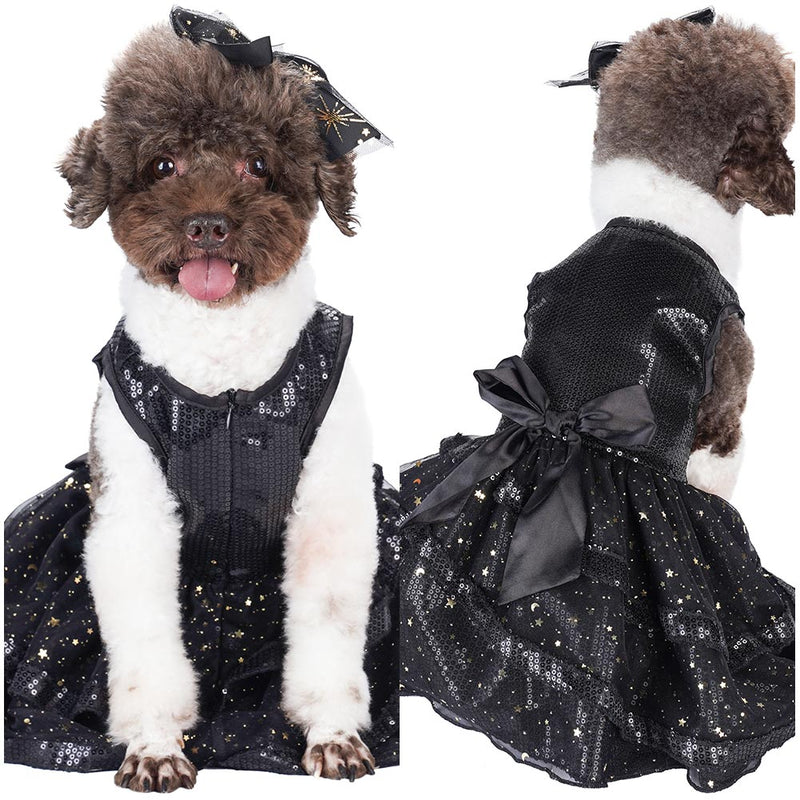 sleeveless Pet Dogs Tutu Dress  Halloween Carnival Party Suit Dog Dress sequined