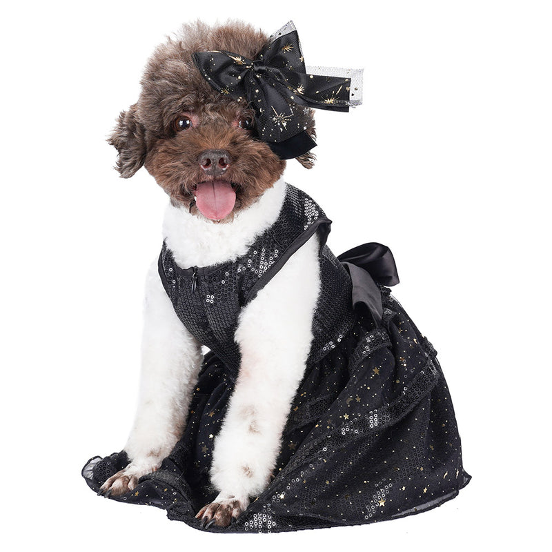 sleeveless Pet Dogs Tutu Dress  Halloween Carnival Party Suit Dog Dress sequined