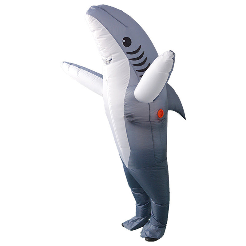 Snuter Adult Shark Costume Inflatable Grey Shark Costume for Adults 1.5-1.9M