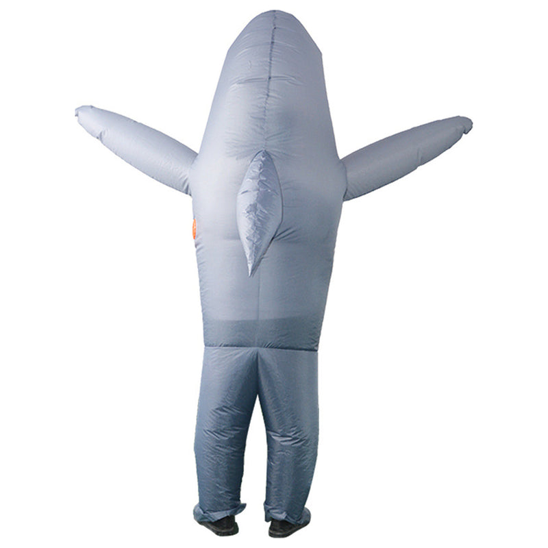 Snuter Adult Shark Costume Inflatable Grey Shark Costume for Adults 1.5-1.9M