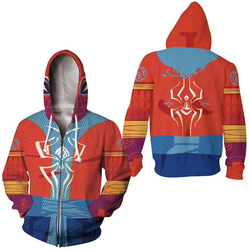 Spider man Cosplay Hoodie 3D Printed Hooded Sweatshirt Men Women Casual Streetwear Zip Up Jacket Coat Pullover