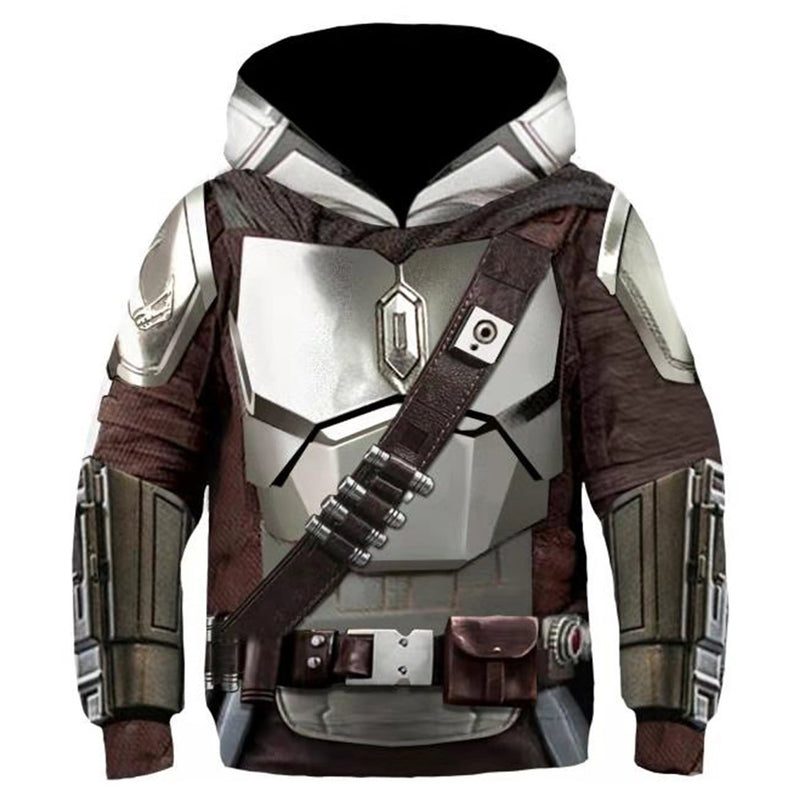 Stars Wars Mandalorian Din Djain Cosplay Hoodie Casual Pants Sweatpants Set Kids Children Casual 3D Printed Hooded Sweatshirt Trousers