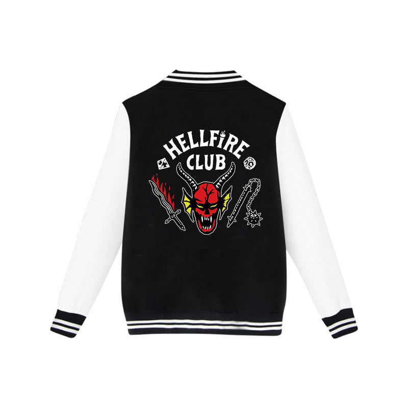 Stranger Things Season4  Hellfire Club Baseball Jacket Coat Men Women Casual 3D Printed Sweatshirt