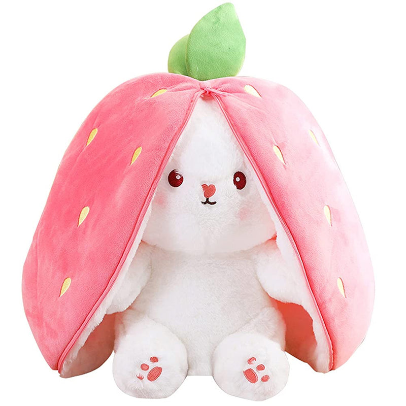 Strawberry Rabbit Cosplay Plush Toys Cartoon Soft Stuffed Dolls Mascot Birthday Xmas Gift