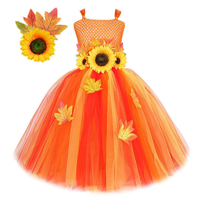 Sunflower Princess TUTU Skirt Cosplay Costume Outfits Halloween Carnival Suit