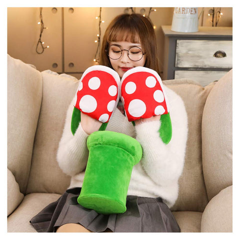 Super Marioed Bro Game Piranha Flower Slipper Plush Toy Carnival Cosplay Shoes Children Women Men Girl Birthday Gifts