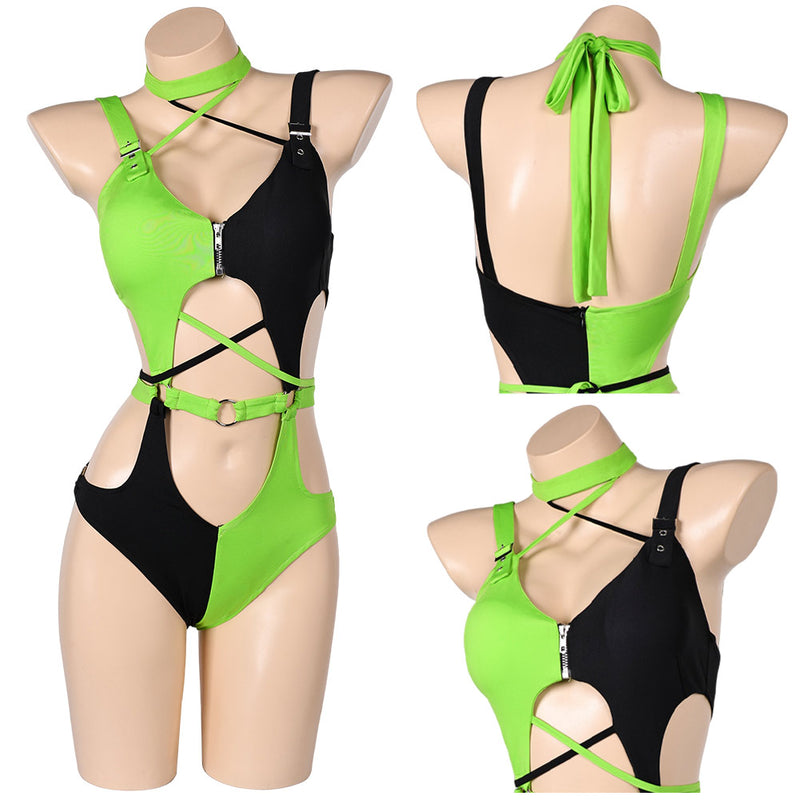 Swimsuit Cosplay Costume Outfits Halloween Carnival Suit Kim Possible Shego