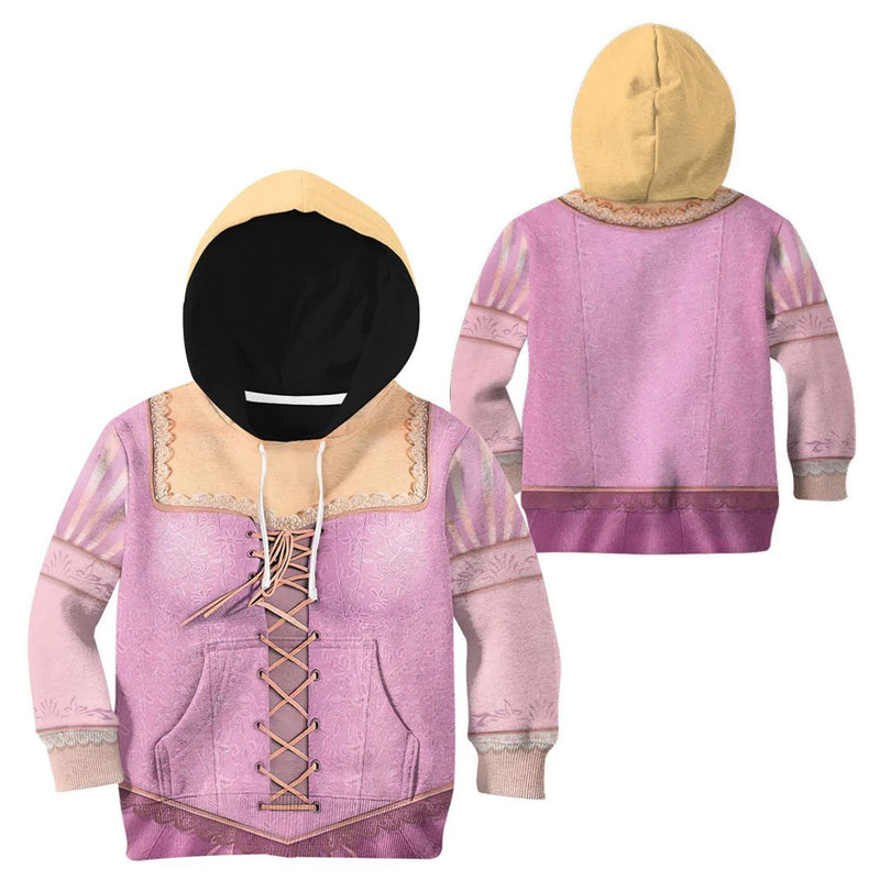 Tangled Rapunzel  Cosplay Hoodie 3D Printed Hooded Sweatshirt Kids Children Casual Streetwear Pullover