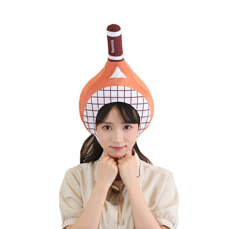 Tennis racket Hat Cap Headgear Halloween Carnival Costume Accessories