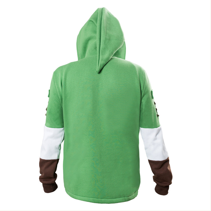 The Legend of Zelda Link Costume Cosplay Hoodie Sweatshirt  Zip Up Jacket Outfit