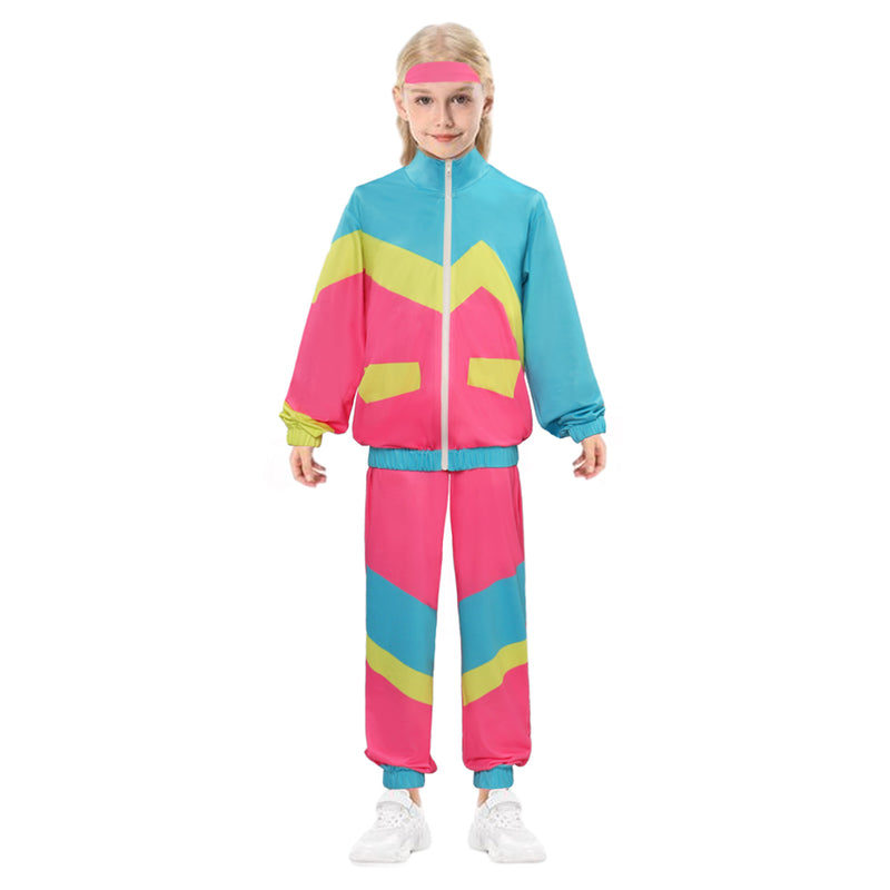 tracksuit Retro Cosplay Costume Outfits Halloween Carnival Party Suit children