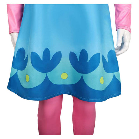 Trolls 2：World Tour Poppy Kids Children Halloween Carnival Cosplay Costume Suit