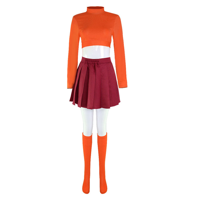 Velma Dinkley Cosplay Costume Uniform Outfits Halloween Carnival Costumes