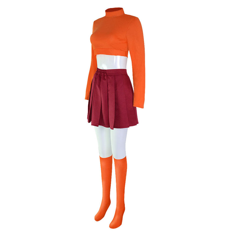 Velma Dinkley Cosplay Costume Uniform Outfits Halloween Carnival Costumes