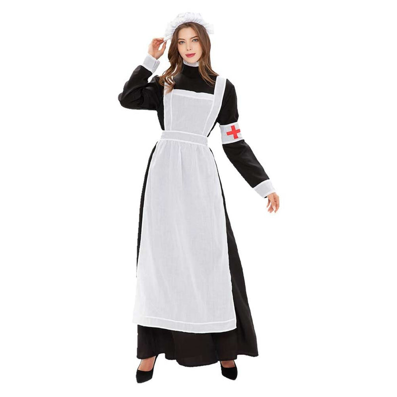 Victorian Nurse Cosplay Costume Outfits Halloween Carnival Suit