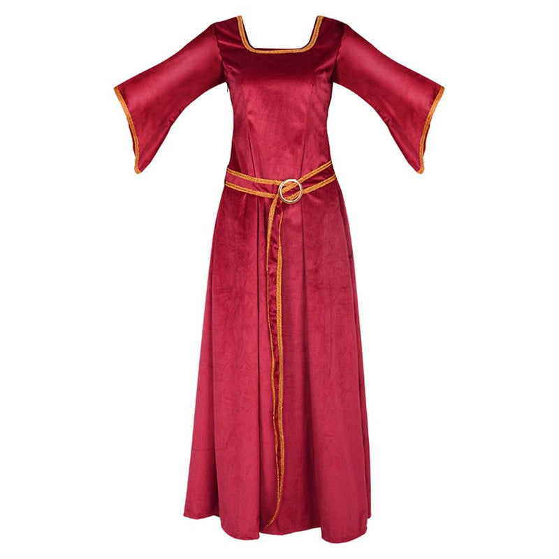 Villain Mama Gothel the Witch Adult Female Red Dress Party Carnival Halloween Cosplay Costume