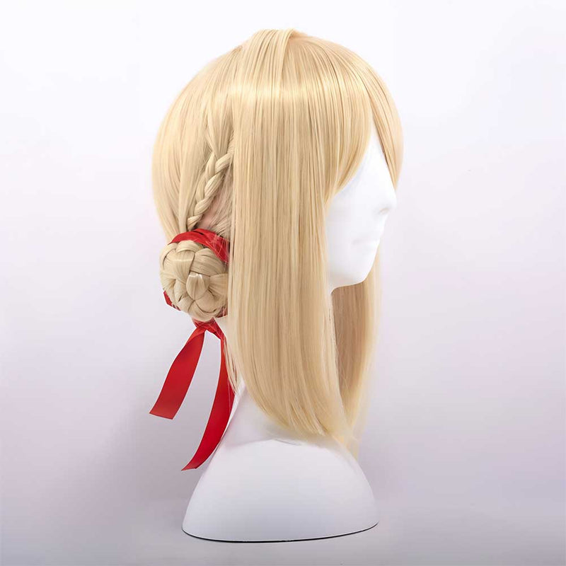 Violet Evergarden Cosplay Wig Heat Resistant Synthetic Hair Carnival Halloween Party Props ﻿