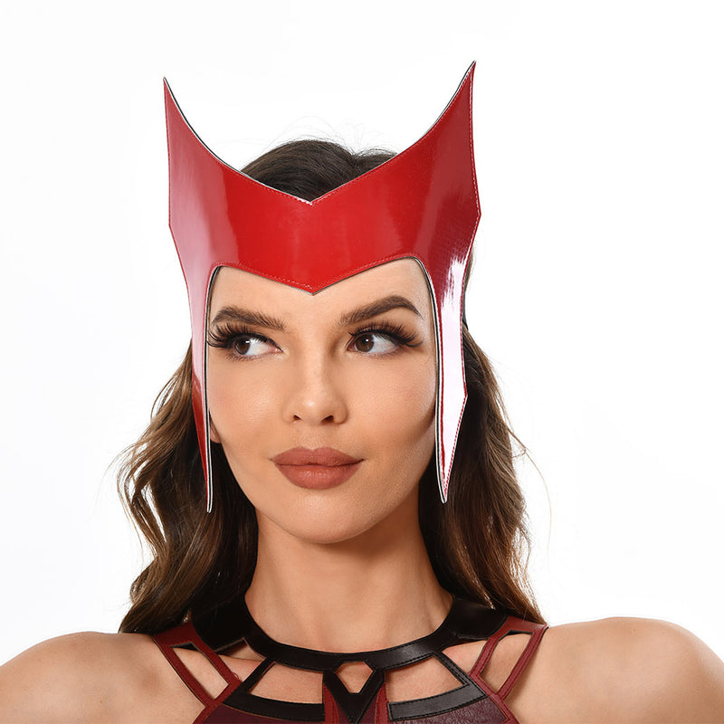 Wanda Vision Scarlet Witch Mask Cosplay PU Masks Helmet Masquerade Halloween Party Costume Props