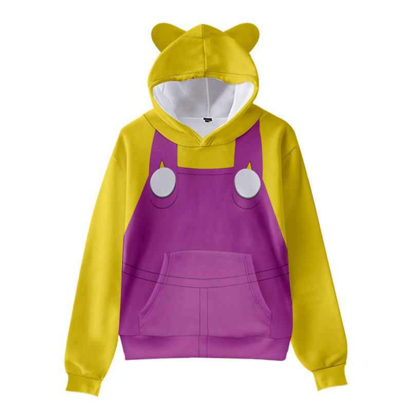 Wario Cosplay Hoodie 3D Printed Hooded Sweatshirt Men Women Casual Streetwear Pullover