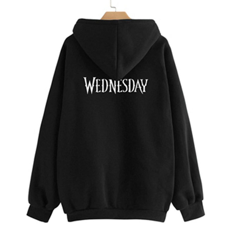 Wednesday Addams Cosplay Hoodie 3D Printed Hooded Sweatshirt Men Women Casual Streetwear Pullover