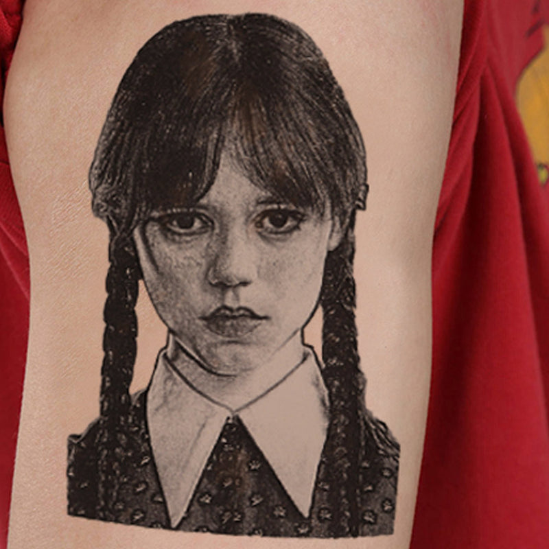 Wednesday Addams Wednesday Cosplay Tattoo Stickers Movie Art Sticker