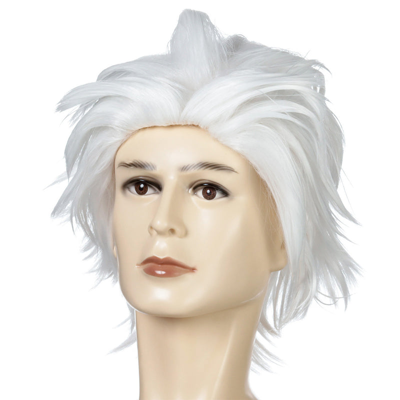 White  Cosplay Wig Heat Resistant Synthetic Hair Carnival Halloween Party Props