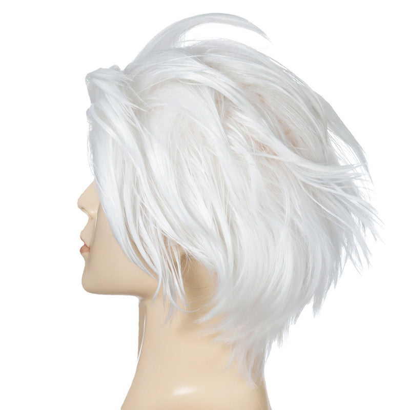 White  Cosplay Wig Heat Resistant Synthetic Hair Carnival Halloween Party Props