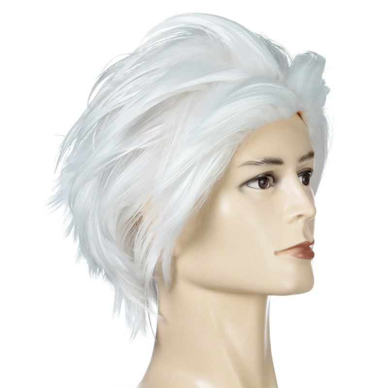 White  Cosplay Wig Heat Resistant Synthetic Hair Carnival Halloween Party Props