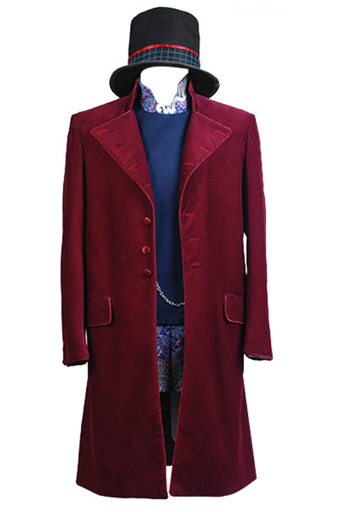 VeeGet VeeGet Charlie and the Chocolate Factory Willy Wonka Outfit Cosplay Costume