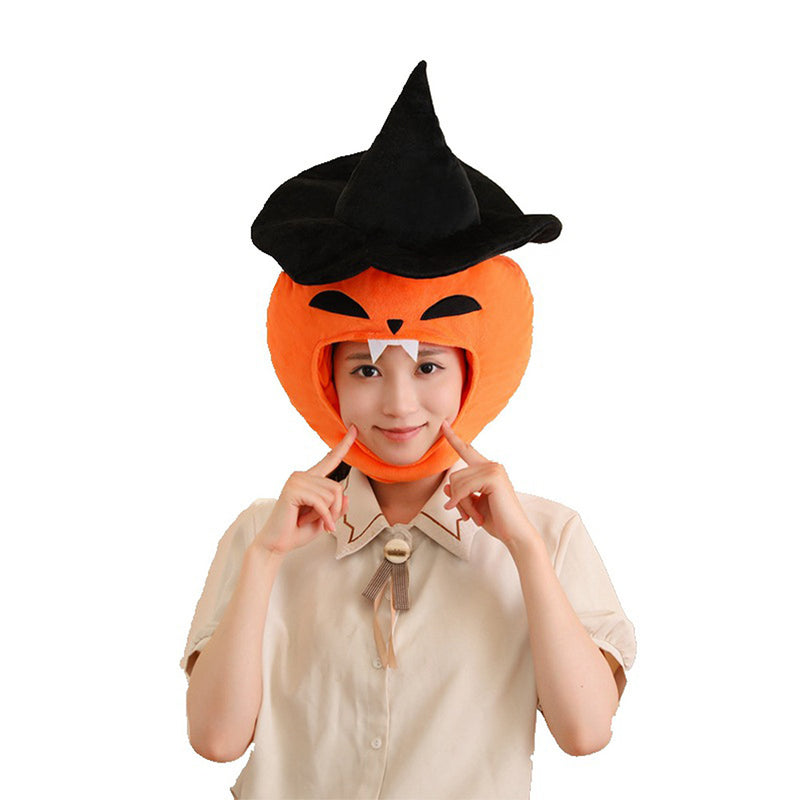 Wizard Pumpkin Cosplay Hat Cap Halloween Carnival Costume Accessories Gifts