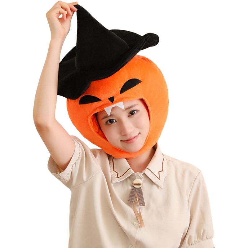 Wizard Pumpkin Cosplay Hat Cap Halloween Carnival Costume Accessories Gifts