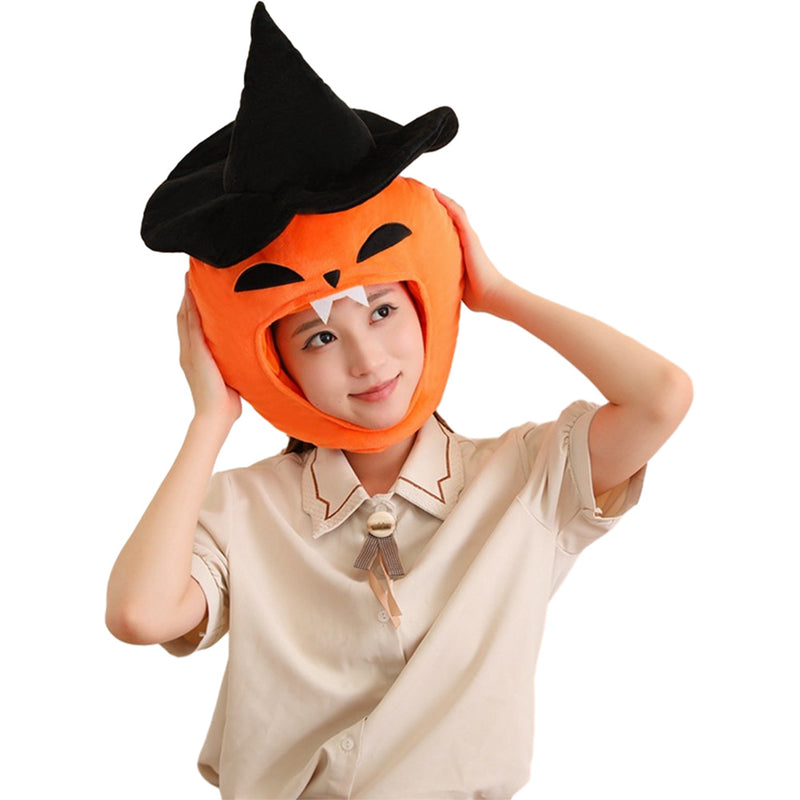 Wizard Pumpkin Cosplay Hat Cap Halloween Carnival Costume Accessories Gifts