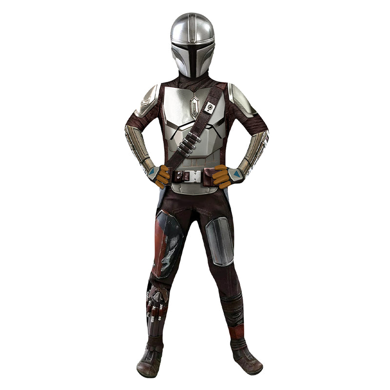 Wolyzz MANDALORIAN Boys Combination With Cape Costume Suits Cosplay Masquerade Halloween Carnival (130)