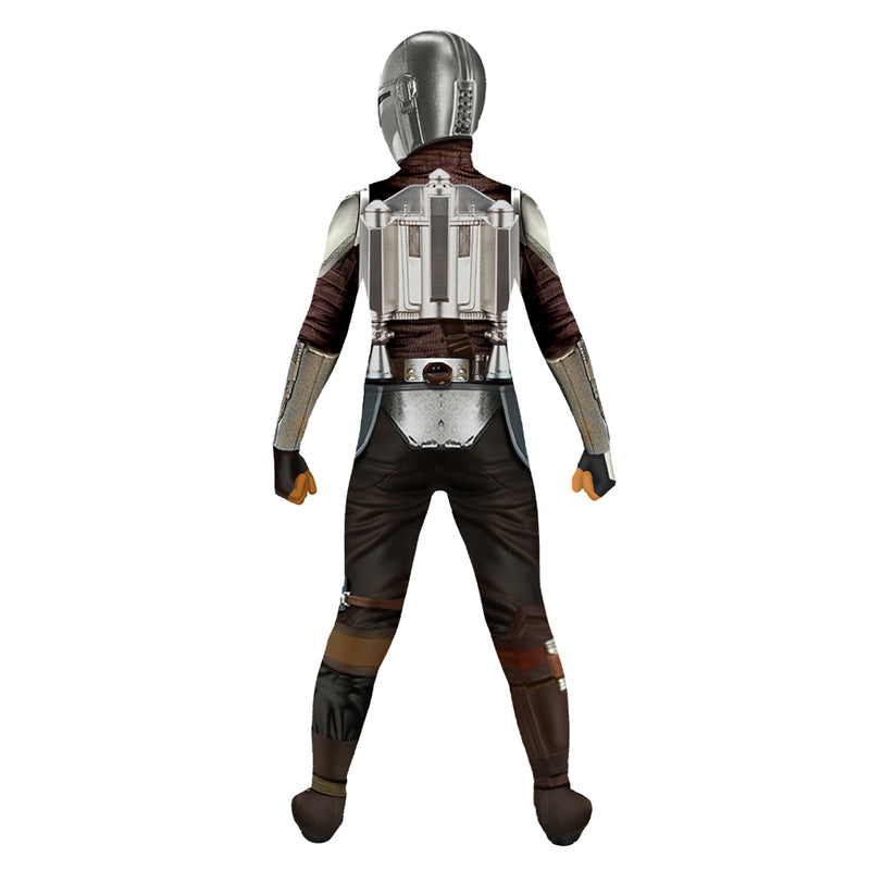 Wolyzz MANDALORIAN Boys Combination With Cape Costume Suits Cosplay Masquerade Halloween Carnival (130)