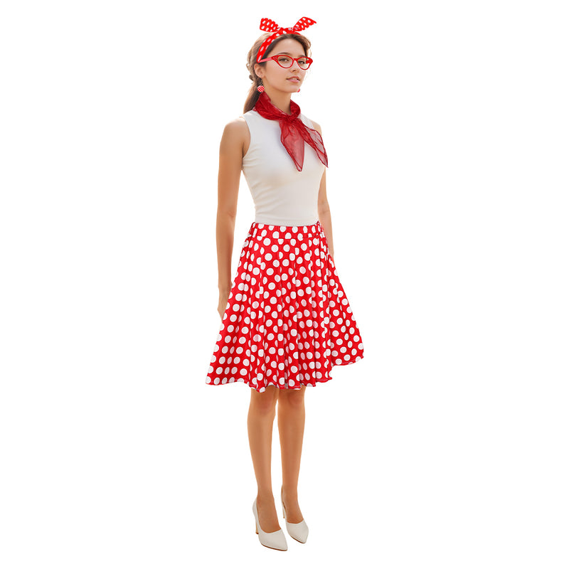 women 50s dress Cosplay Costume Outfits Halloween Carnival Suit