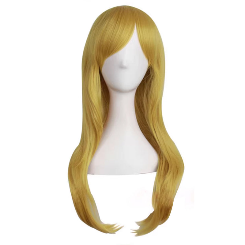 Women Blone Cosplay Wig Heat Resistant Synthetic Hair Carnival Halloween Party Props