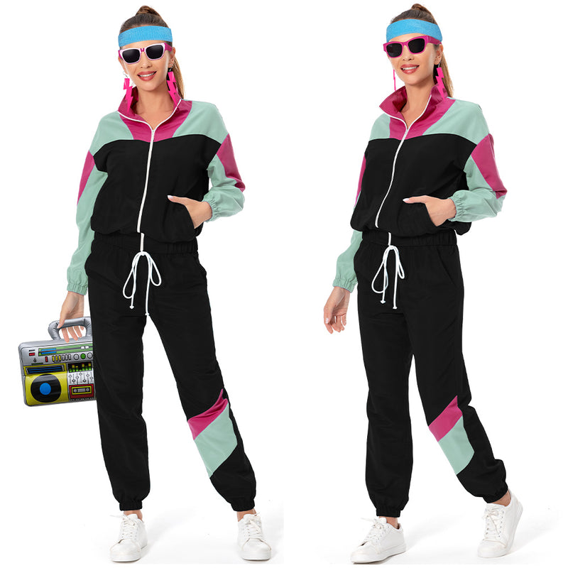 women tracksuit Cosplay Costume Outfits Halloween Carnival Suit 80s