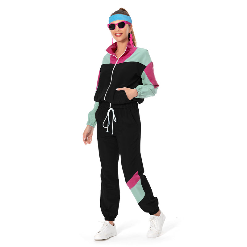 women tracksuit Cosplay Costume Outfits Halloween Carnival Suit 80s